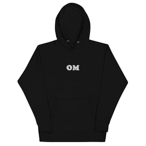 OM Embroidered Hoodie (White/Grey)